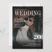 Dark Photo Magazine News Paper Elegant Wedding