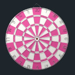 Dark Pink And White Dartboard<br><div class="desc">Dark Pink And White Dart Board</div>