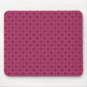 Dark Pink Elegant Circles Mousepad