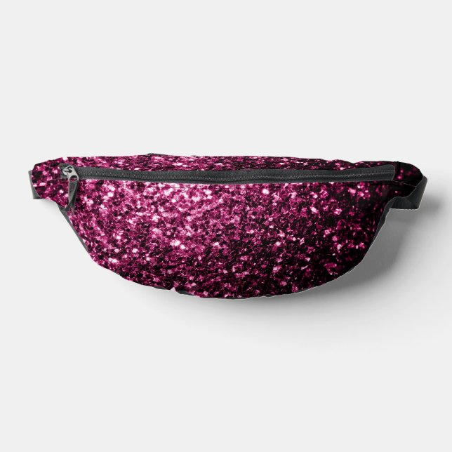 Dark pink faux glitter sparkles bum bags (Lay Down)