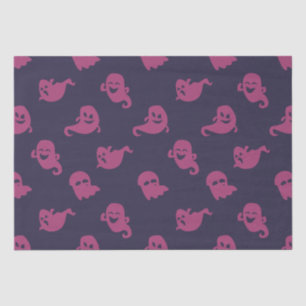 Dark Pink Ghosts Dark Purple Halloween Tissue Paper