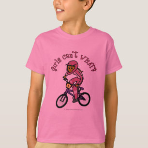 Dark Pink Girls BMX T-Shirt