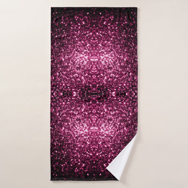 Dark Pink glitter sparkles Bath Towel (Bath Towel)