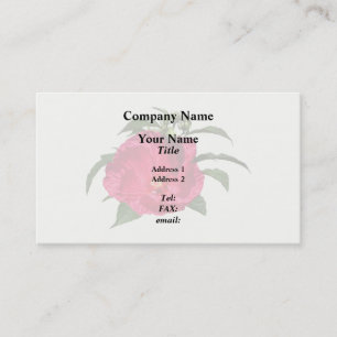 Dark Pink Hibiscus Business Card