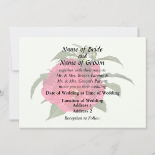 Dark Pink Hibiscus Invitation