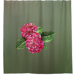Dark Pink Hydrangea Shower Curtain