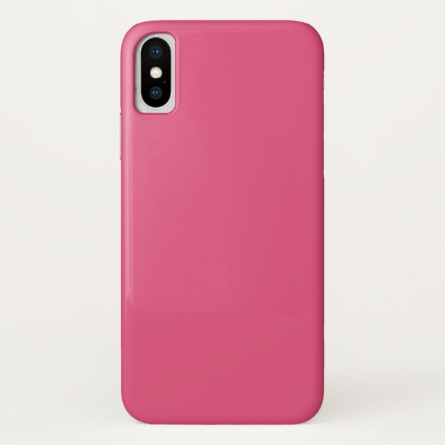 Dark Pink iPhone X Case (Back)