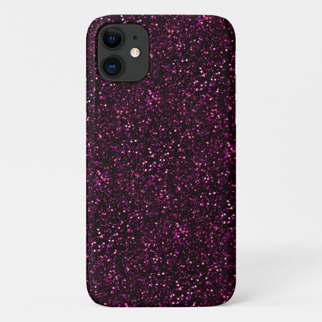 Dark Pink Posh Glitter Case-Mate iPhone Case (Back)