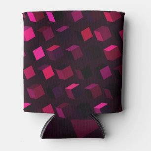 Dark Pink Rhombus: Gradient Abstract decor Can Cooler