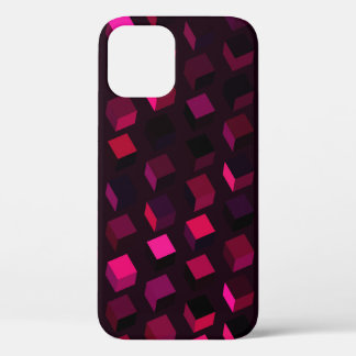 Dark Pink Rhombus: Gradient Abstract decor iPhone 12 Case