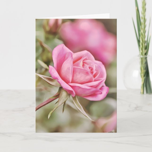 Dark Pink Rose Scripture Card 2 Corinthians 2:14 (Front)