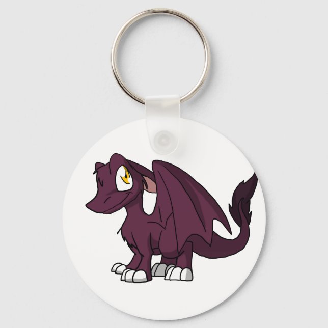 Dark Pink SD Furry Dragon Key Ring (Front)