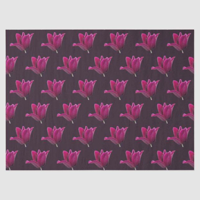 Dark Pink Tulip Tissue Paper (Front)
