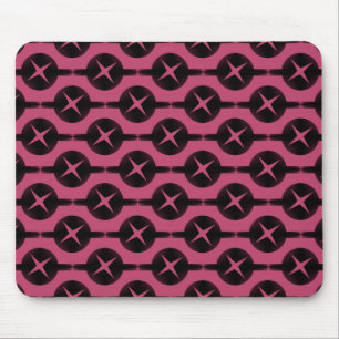 Dark Pink Uncommon Circles Mousepad
