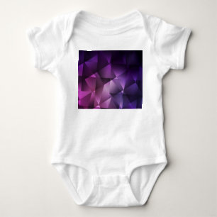 Dark Pink Vintage Polygonal Shimmer Baby Bodysuit