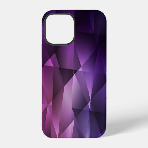 Dark Pink Vintage Polygonal Shimmer iPhone 12 Case