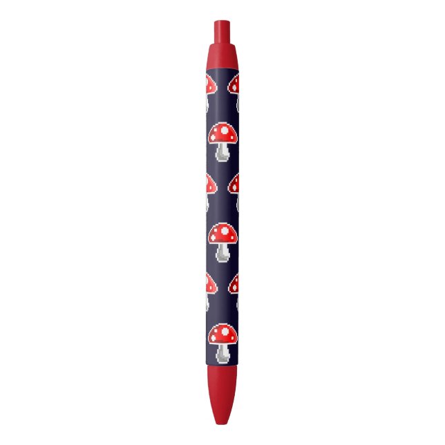 Dark Pixel Mushroom Pen (Front Vertical)