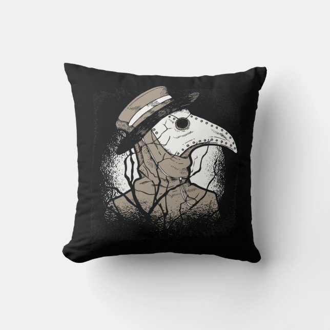 Dark Plague Doctor Cushion (Front)