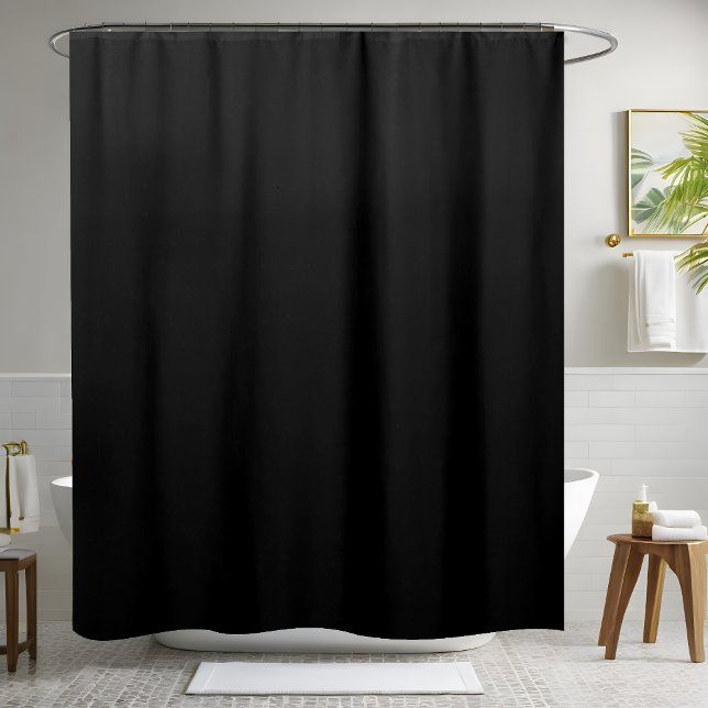 Dark Plain Black Shower Curtain (Creator Uploaded)