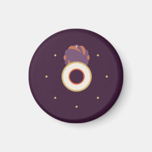 Dark plum blossom with romantic luster magnet
