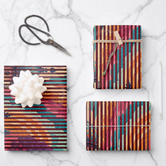 Dark Plum Dome Gift Wrap Set (3 Sheets) - Custom