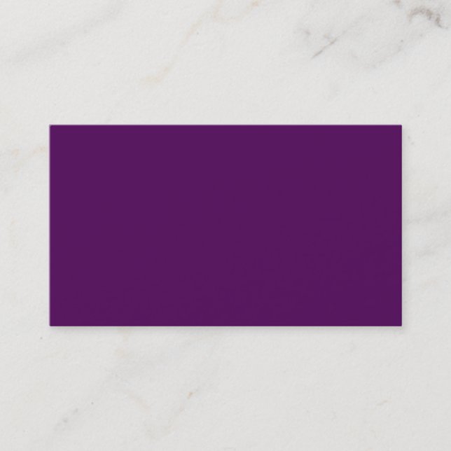 Dark Plum Purple Business Card (Front)