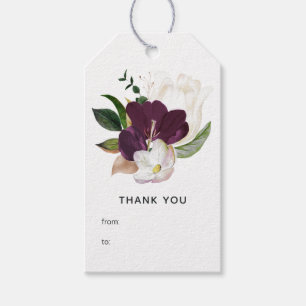 Dark Plum Velvet Floral Gift Tags