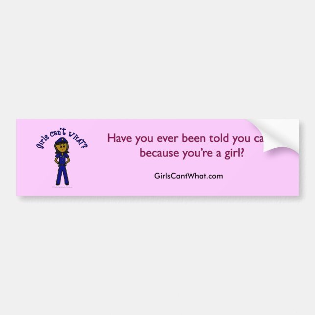 Dark Police Girl Bumper Sticker (Front)