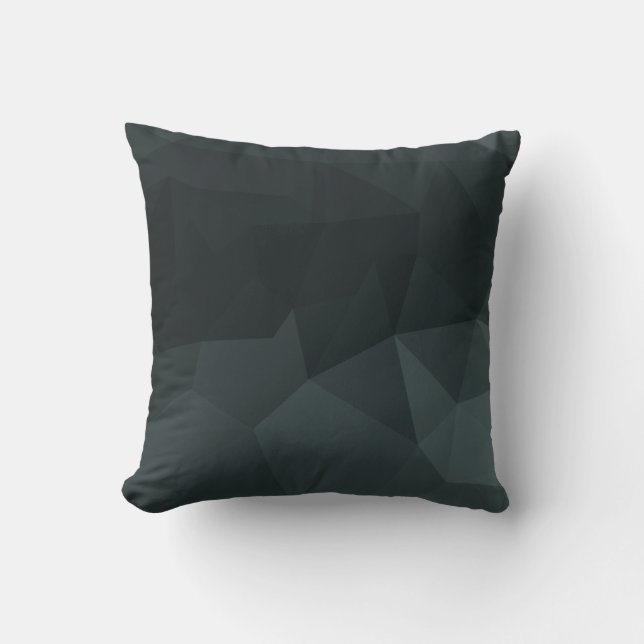 Dark Polygonal Pattern Cushion (Front)