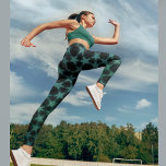 Dark practical green star  leggings<br><div class="desc">Enjoy this cute practical legging with a black,  and green colour and abstract star pattern.
The colour of the pattern is gradient from blue to green . 
They will be awesome for fitness training,  yoga,  pattern</div>