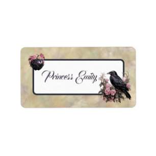 Dark Princess Girl Address Label