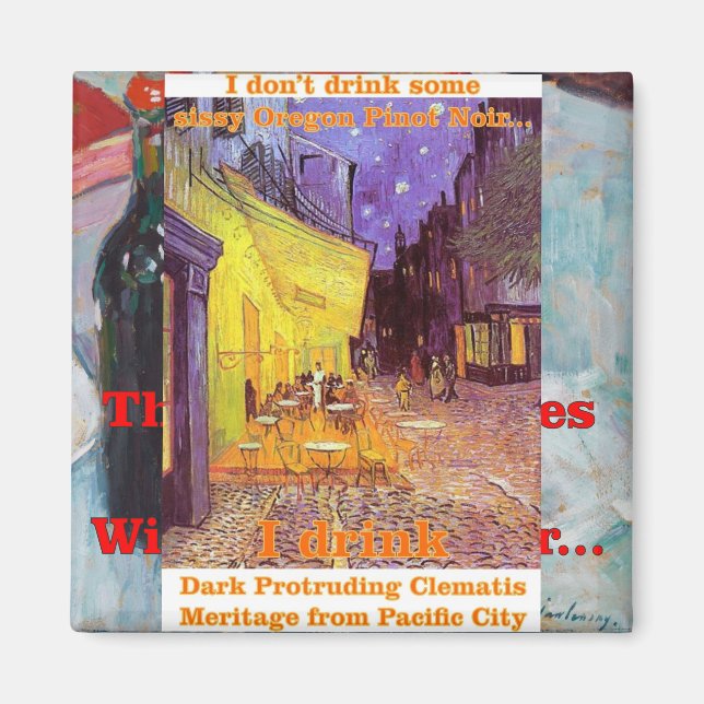 Dark Protruding Clematis Meritage Wine Pacific Magnet (Front)