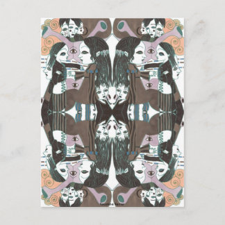 dark psychedelism snail postcard