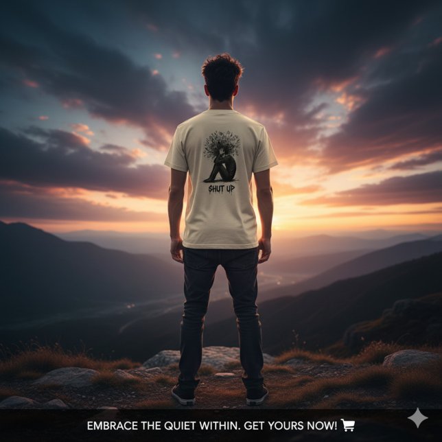 Dark Psychological Horror Tee - Shut Up (Dark Psychological Horror Tee - Shut Up)