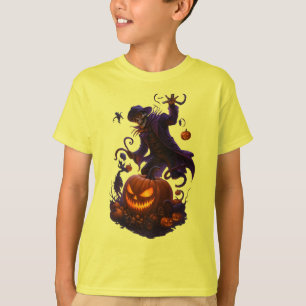 Dark Pumpkin Reaper – Creepy Halloween Skeleton Ar T-Shirt