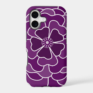 Dark purple abstract flower pattern