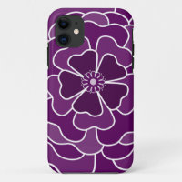 Dark purple abstract flower pattern