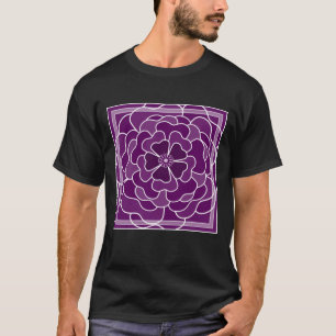 Dark purple abstract flower pattern T-Shirt