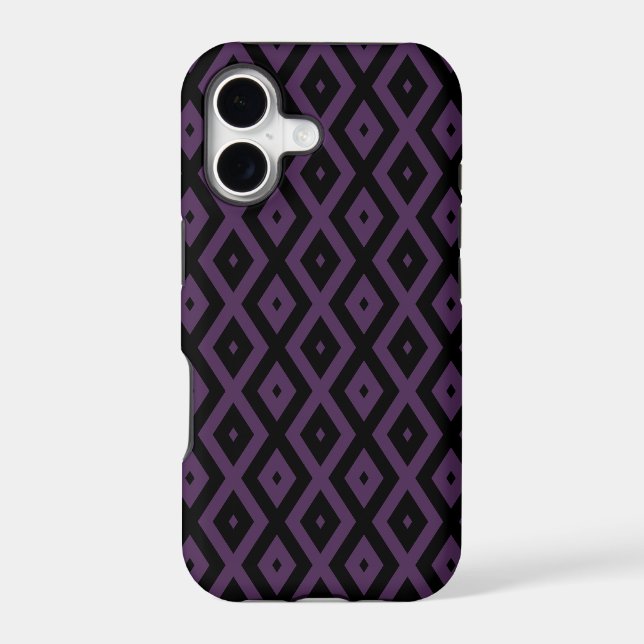 Dark purple and black diamond pattern (Back)