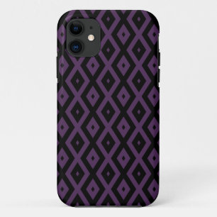 Dark purple and black diamond pattern Case-Mate iPhone case