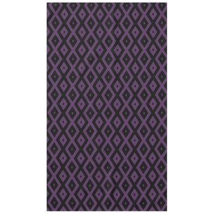 Dark purple and black diamond pattern tablecloth