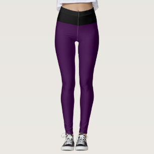 Dark Purple and Black Leggings