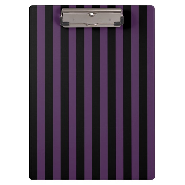 Dark purple and black stripes clipboard (Front)