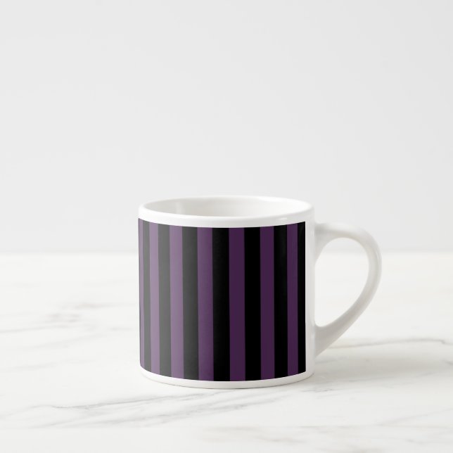 Dark purple and black stripes espresso cup (Right)