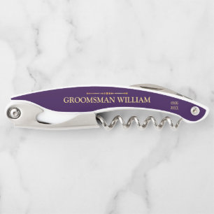 Dark Purple and Gold Corkscrew