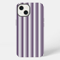 Dark purple and white candy stripes Case-Mate iPho