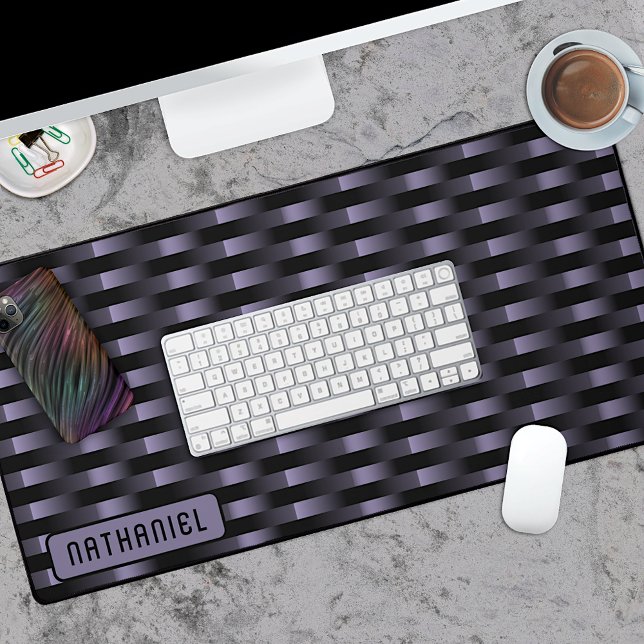 Dark Purple Black Industrial Stainless Steel Art Desk Mat (Creator Uploaded)