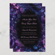 Dark Purple Boho Witch Crystals Black Wedding