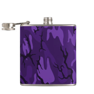 Dark Purple Camo Flask
