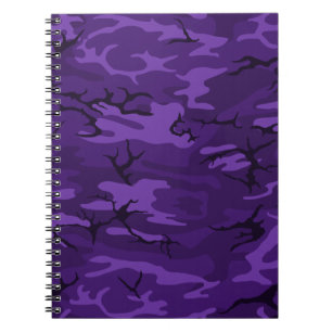 Dark Purple Camo Spiral Notebook
